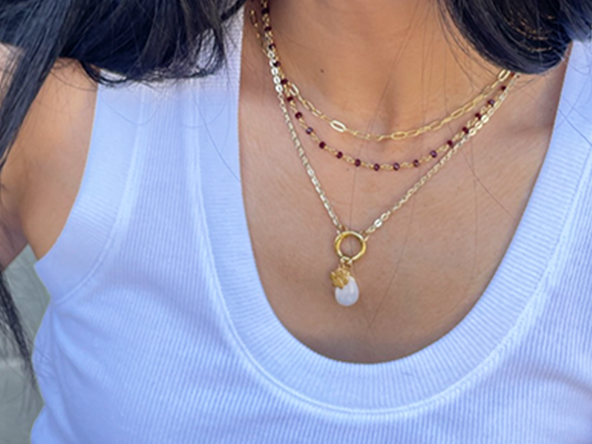 Natural Stone Teardrop | Moonstone