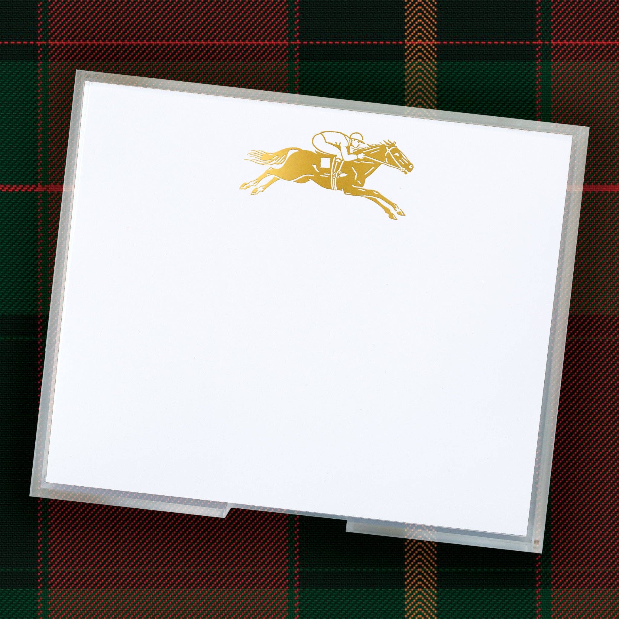 Notepad - Gold Foil Luxe Jockey