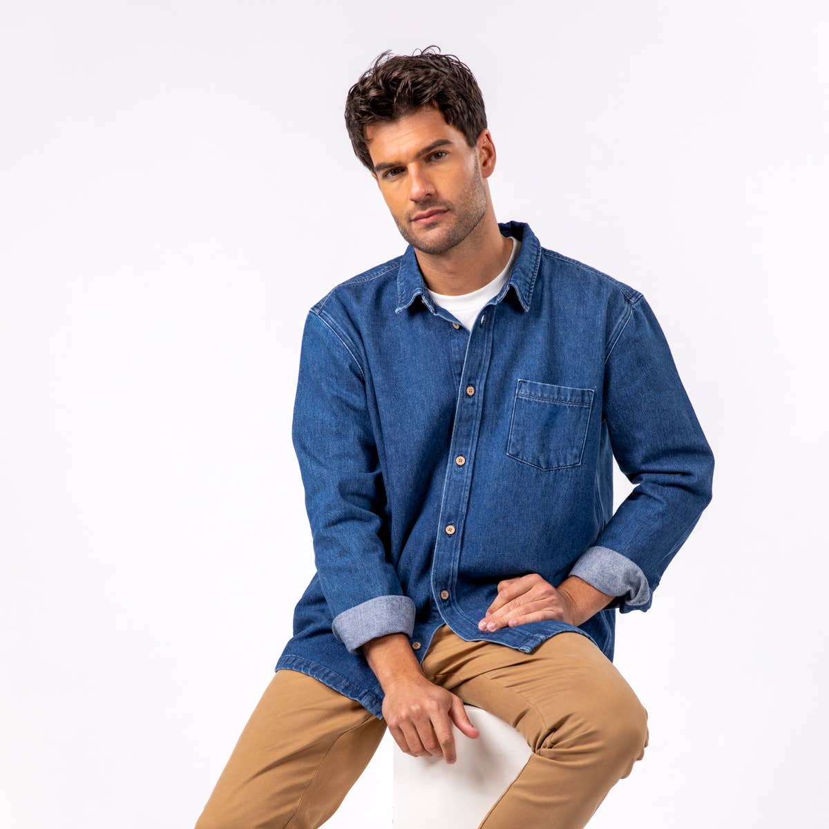 Denim overshirt Denim stone
