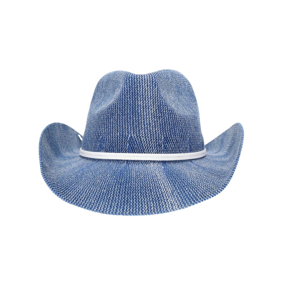 Washed Effect Knit Cowboy Hat