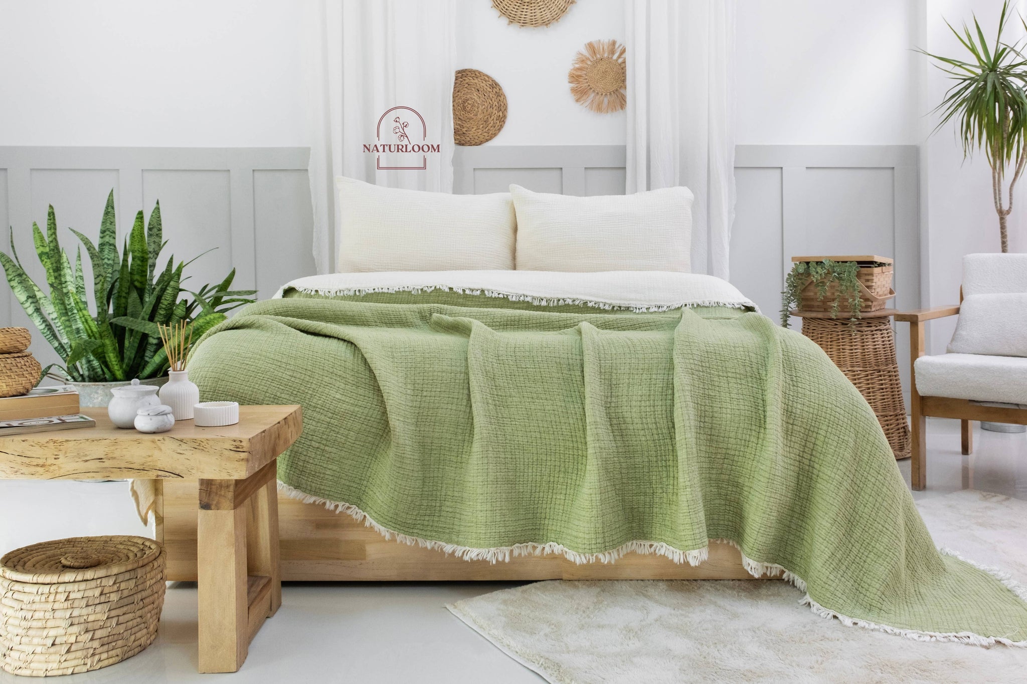 6 Layer Organic GOTS Certified Muslin Quilt - Natural Comfort, Breathable & Cozy Year Round