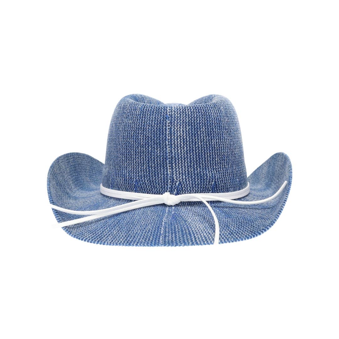 Washed Effect Knit Cowboy Hat