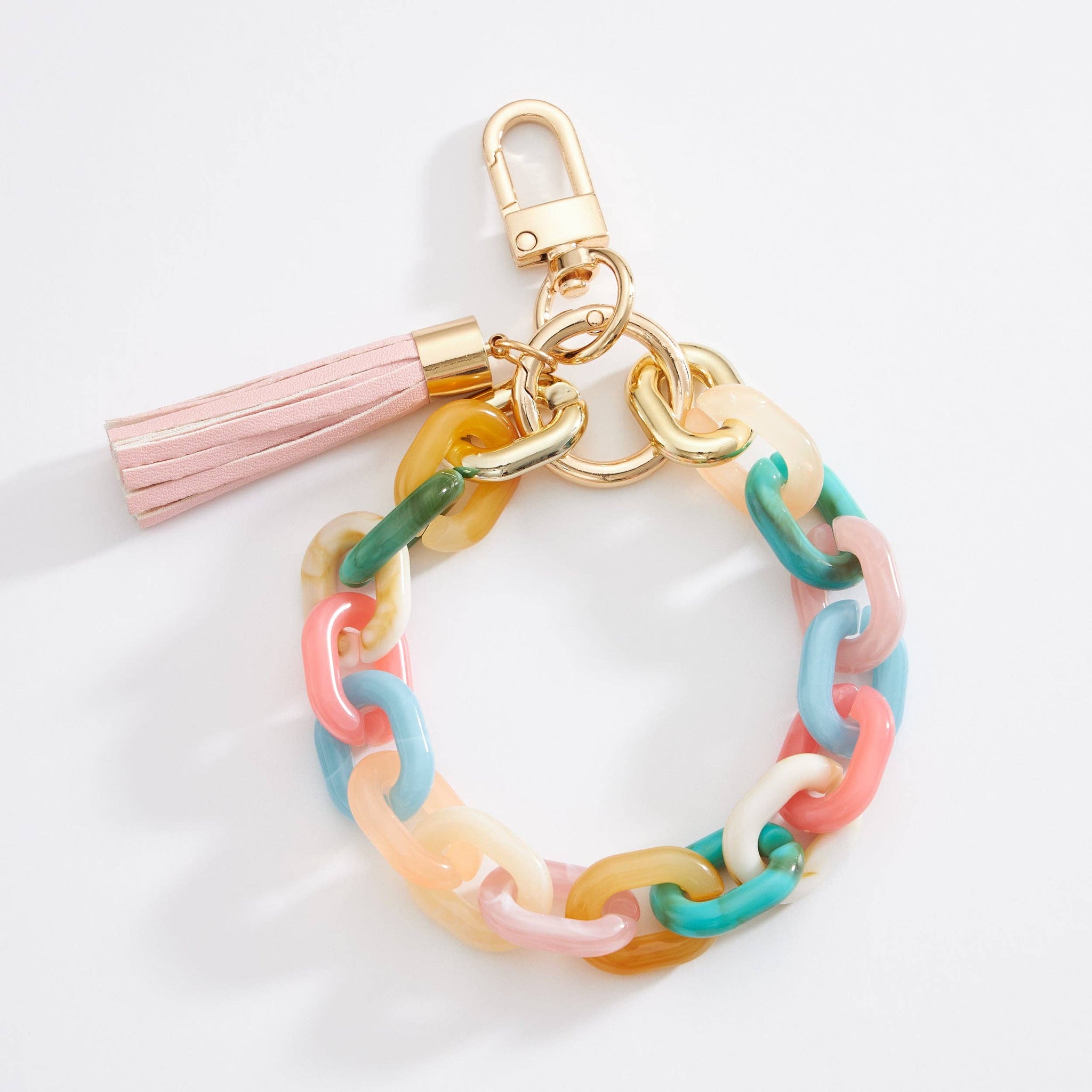 Two Tone Mixed Resin Chain Keychains