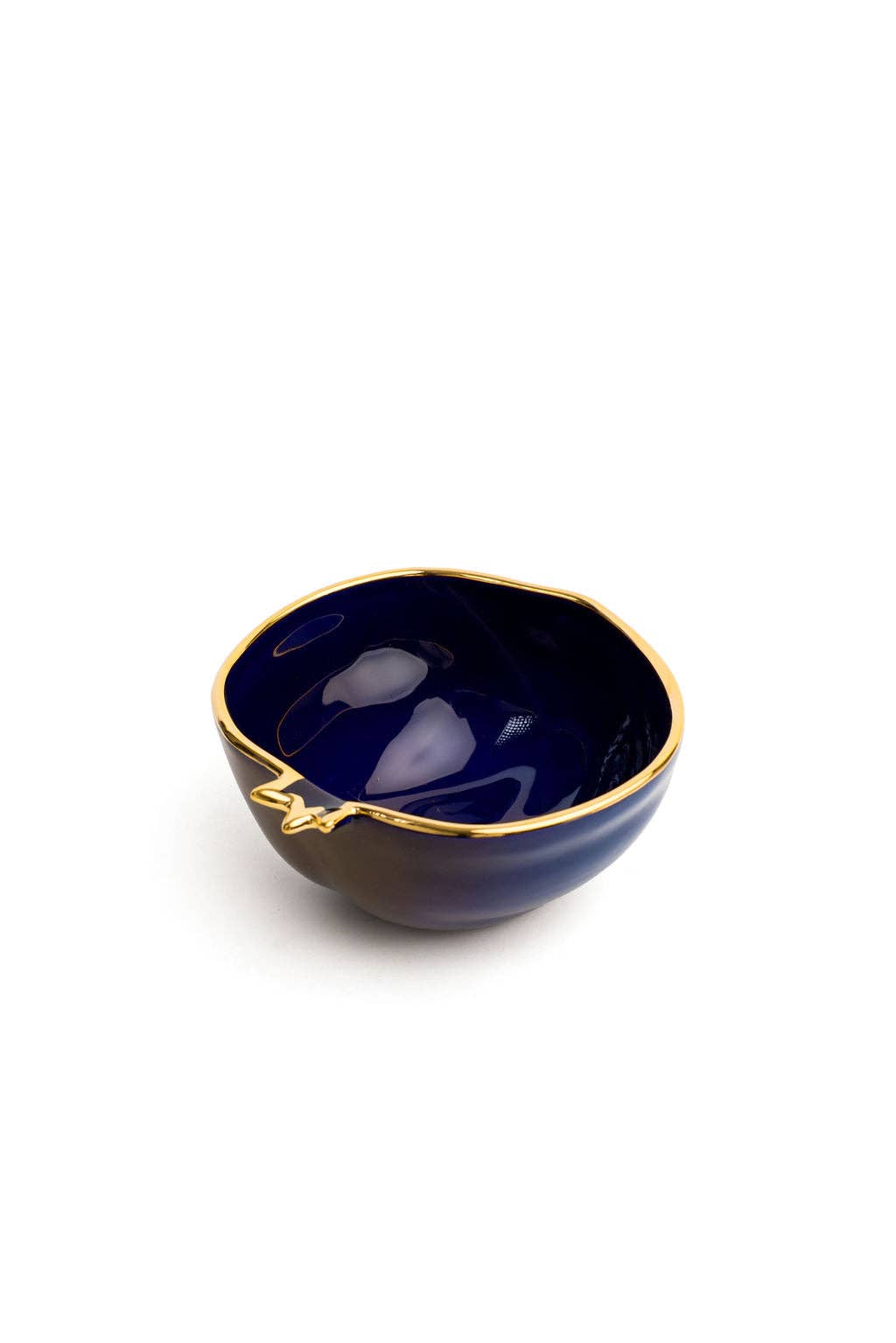 Gold Edge Colorful Ceramic Pomegranate Bowl (Assorted)
