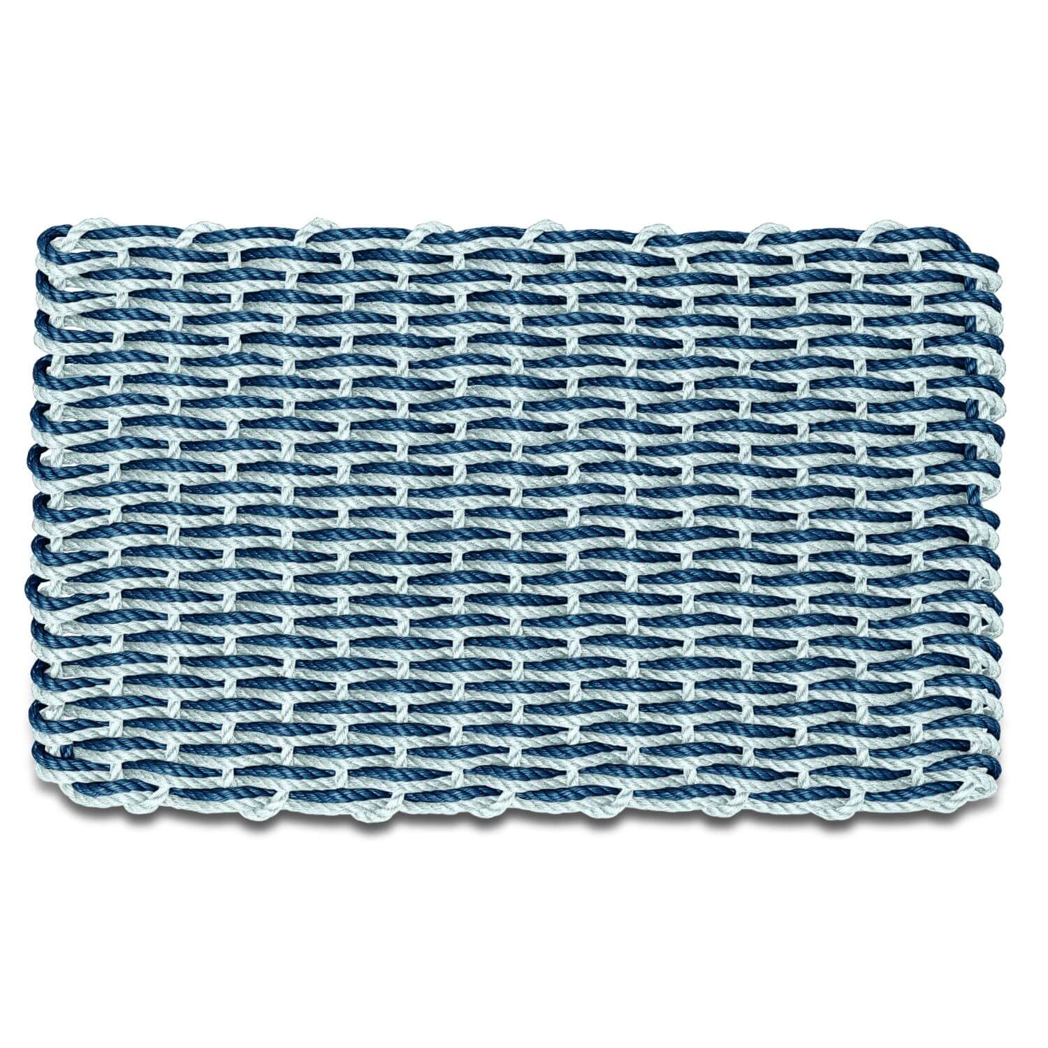 Rope Outdoor Doormat: Navy & Seafoam