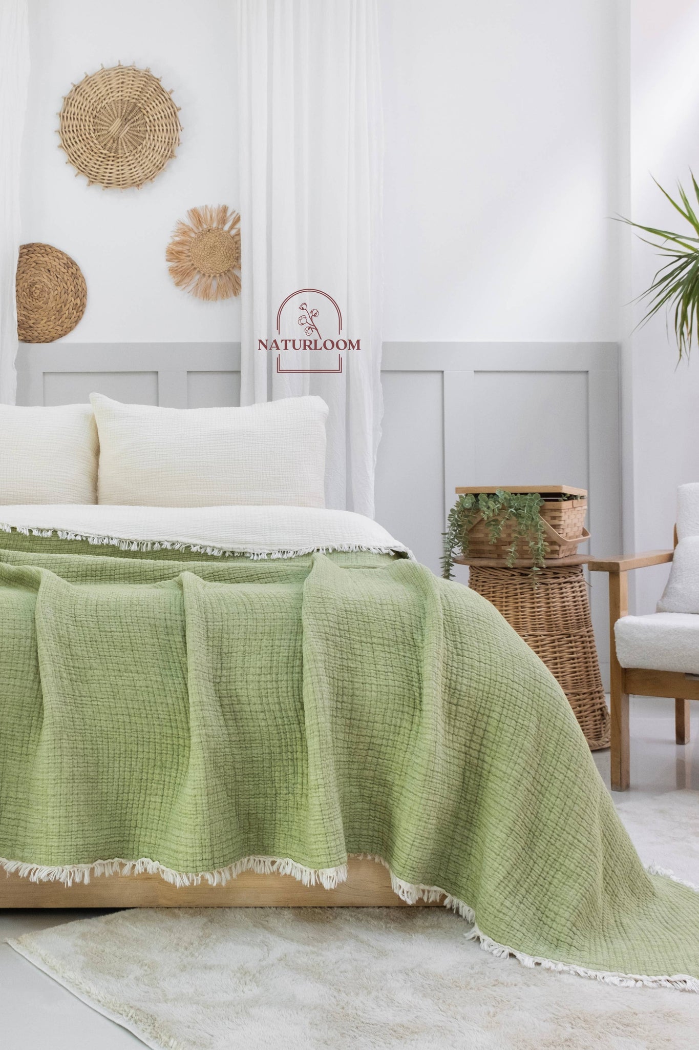 6 Layer Organic GOTS Certified Muslin Quilt - Natural Comfort, Breathable & Cozy Year Round