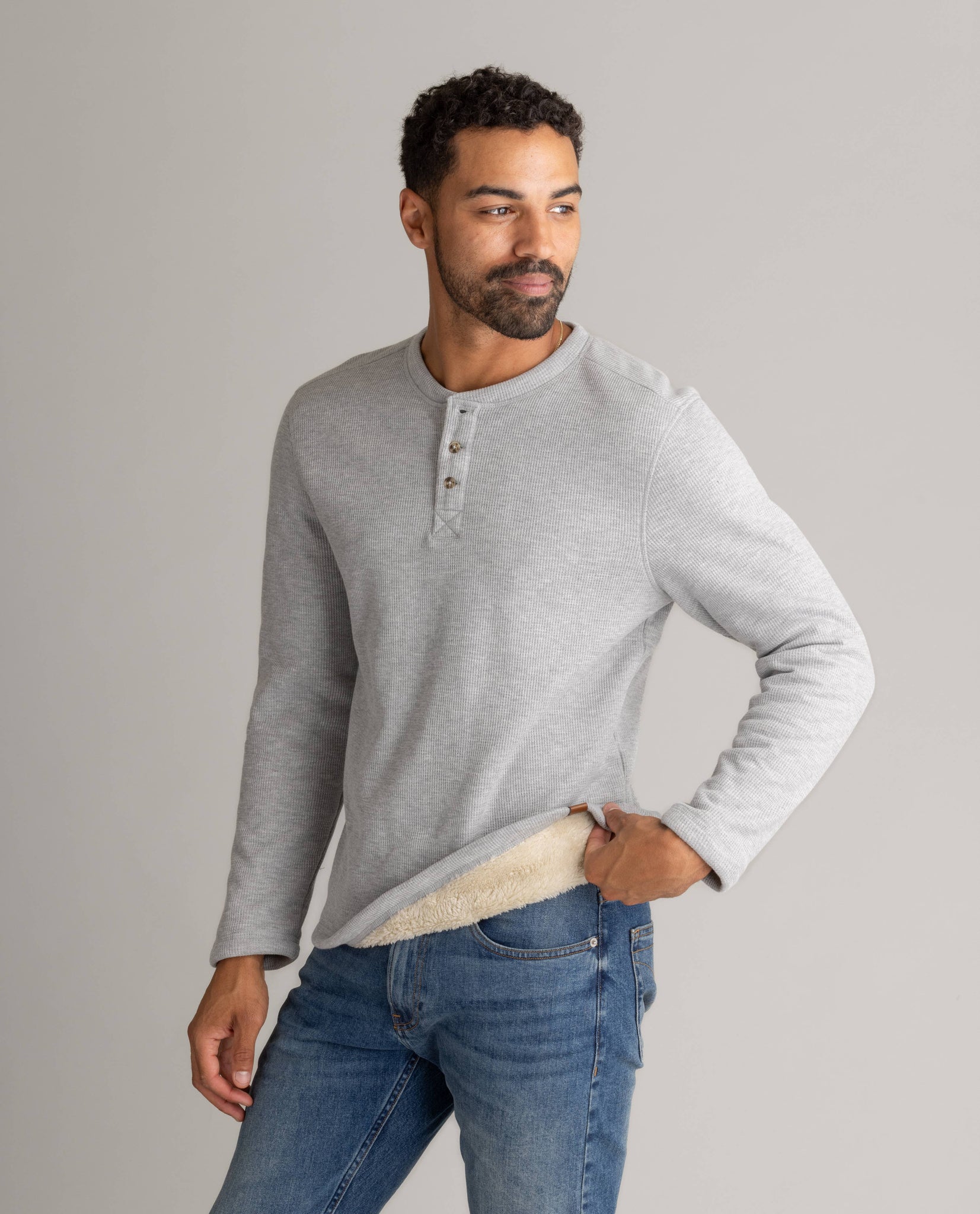 Men's Fireside Sherpa Lined Henley
