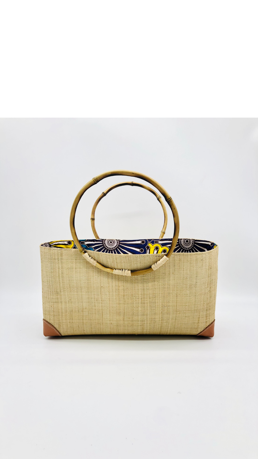 Bebe Straw Handbag with Bamboo Handles