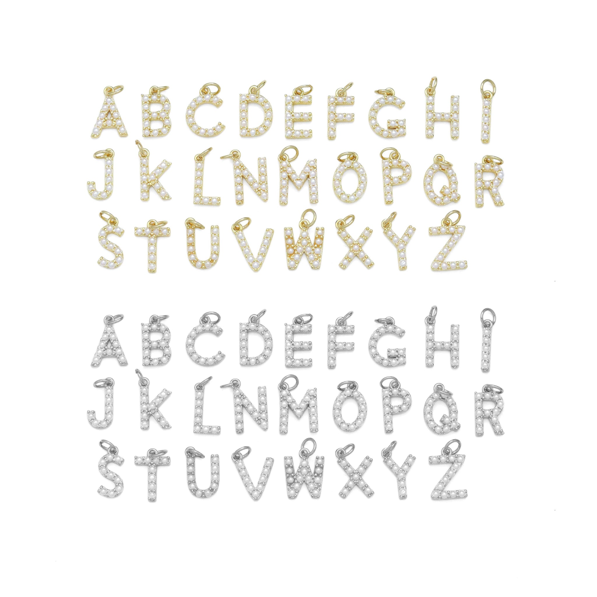 Pearl Alphabet Charm