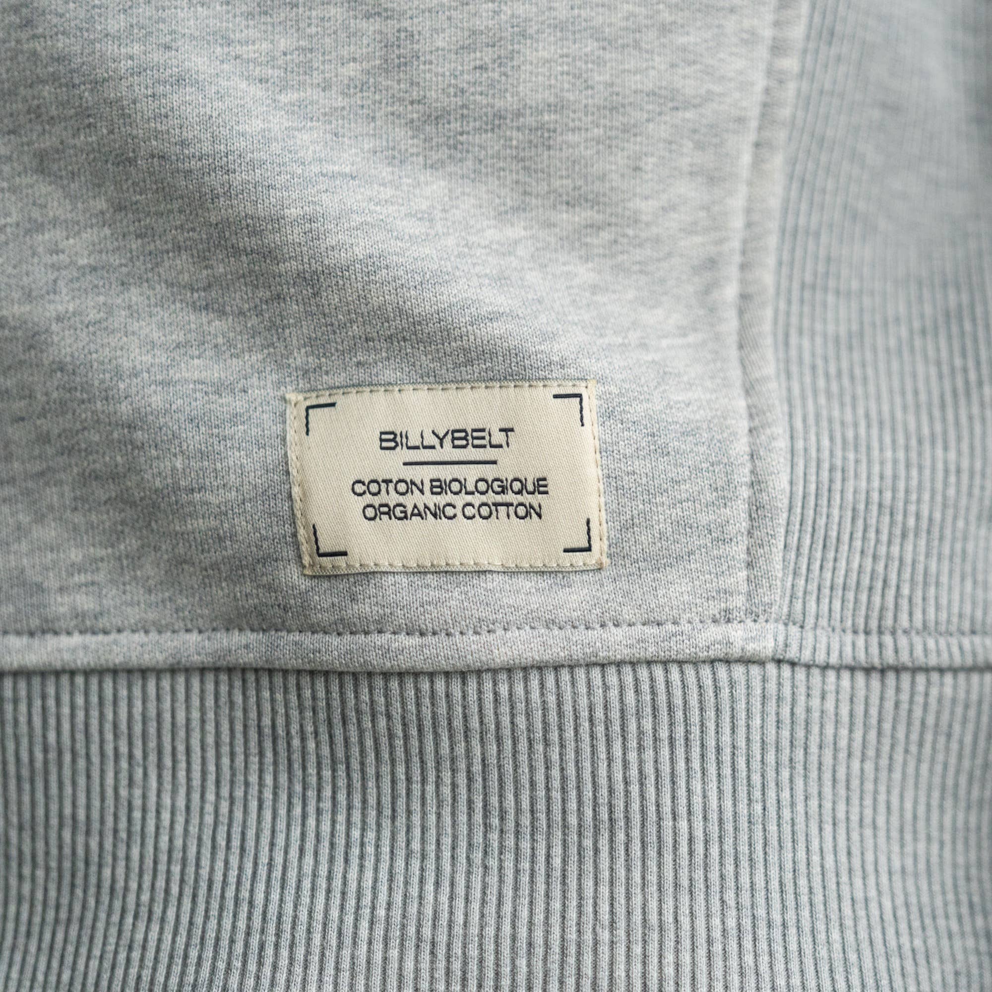 Mens casual 100% organic cotton sweatshirt - Light grey