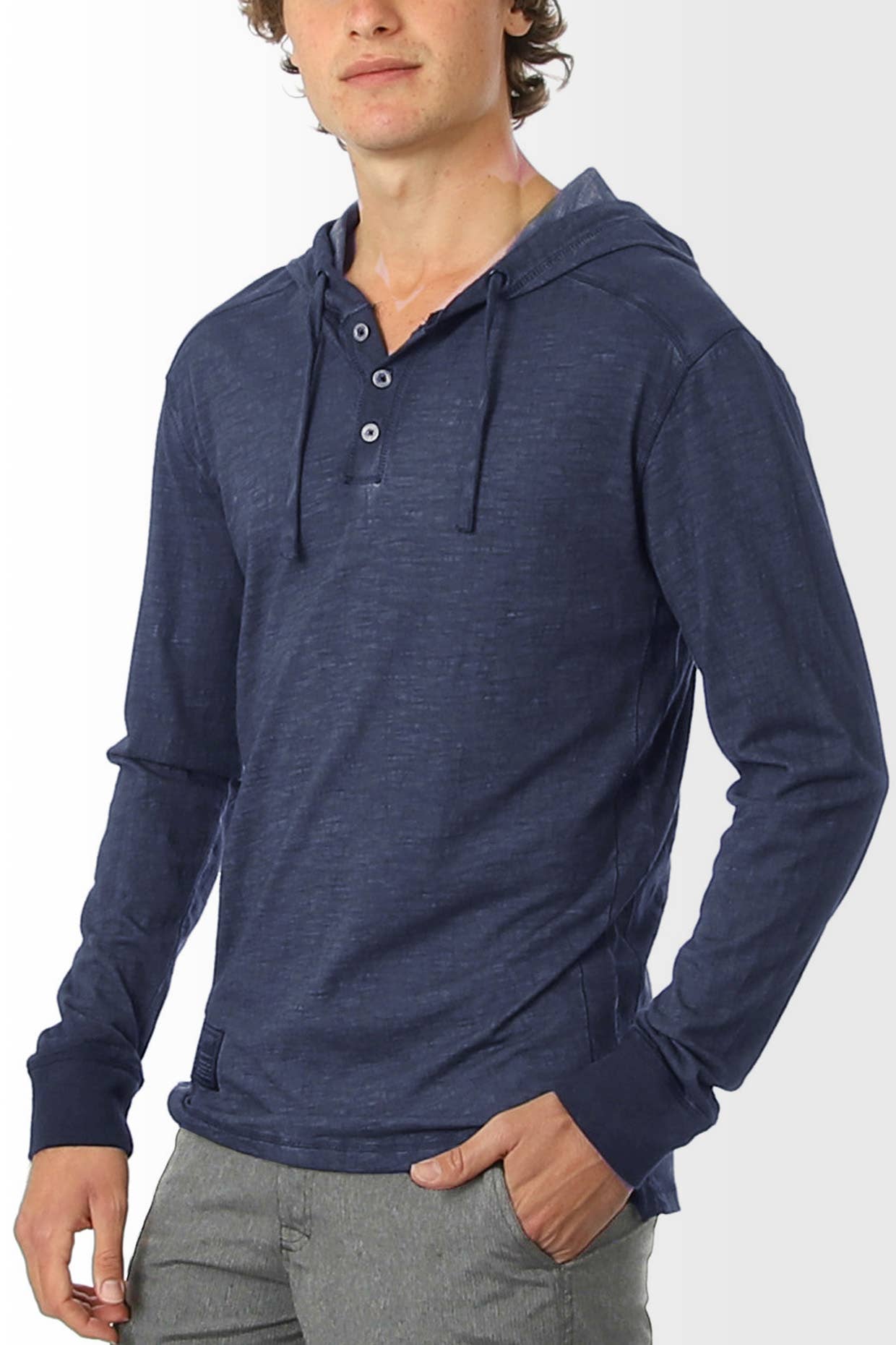 Vintage Garment Dyed Casual Long Sleeve Hoodie - On Sale
