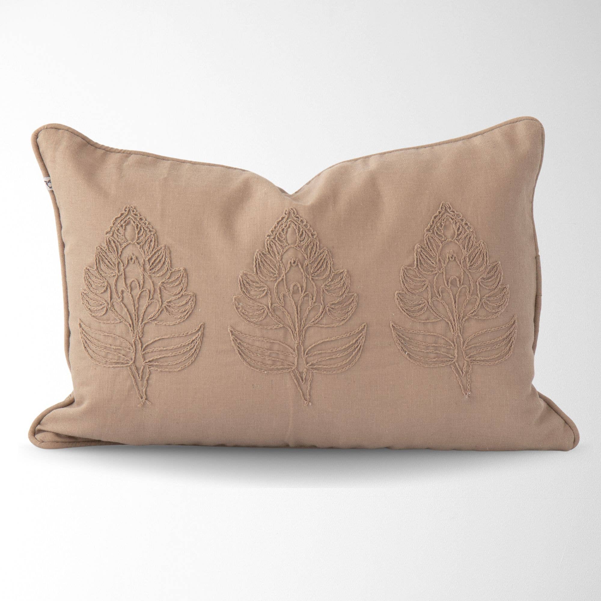 Eloise Embroidered Vintage Cotton Pillow Cover – Decorative