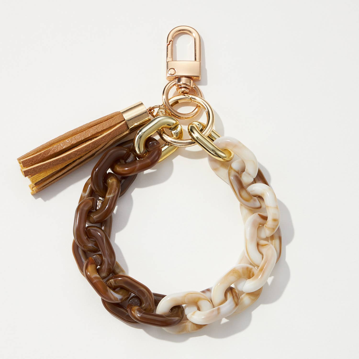 Two Tone Mixed Resin Chain Keychains