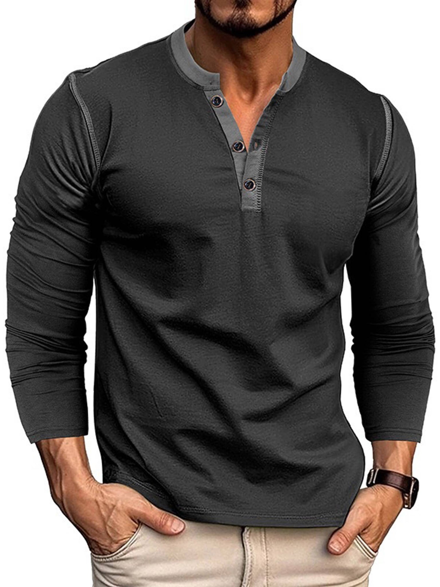Long Sleeved Henry T-shirt