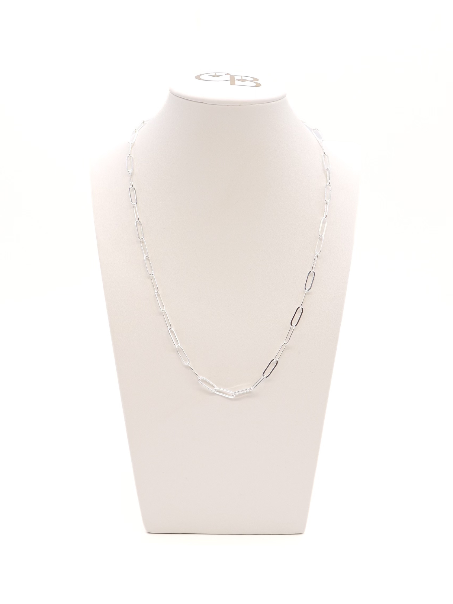 Silver Paper Clip Necklace | 16 inch