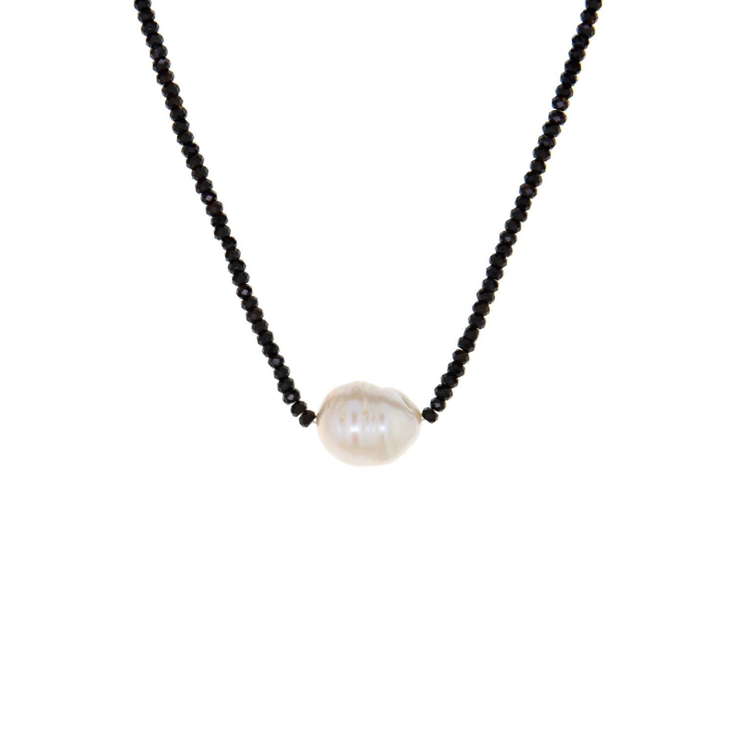 Semi precious stone necklace with pearl