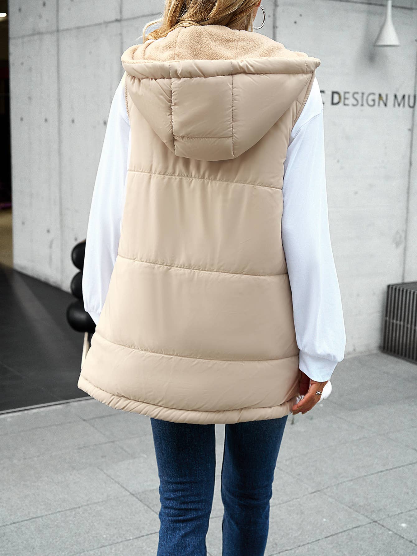 Women's Vest Sleeveless Fleece Jacket Zip Hoodie