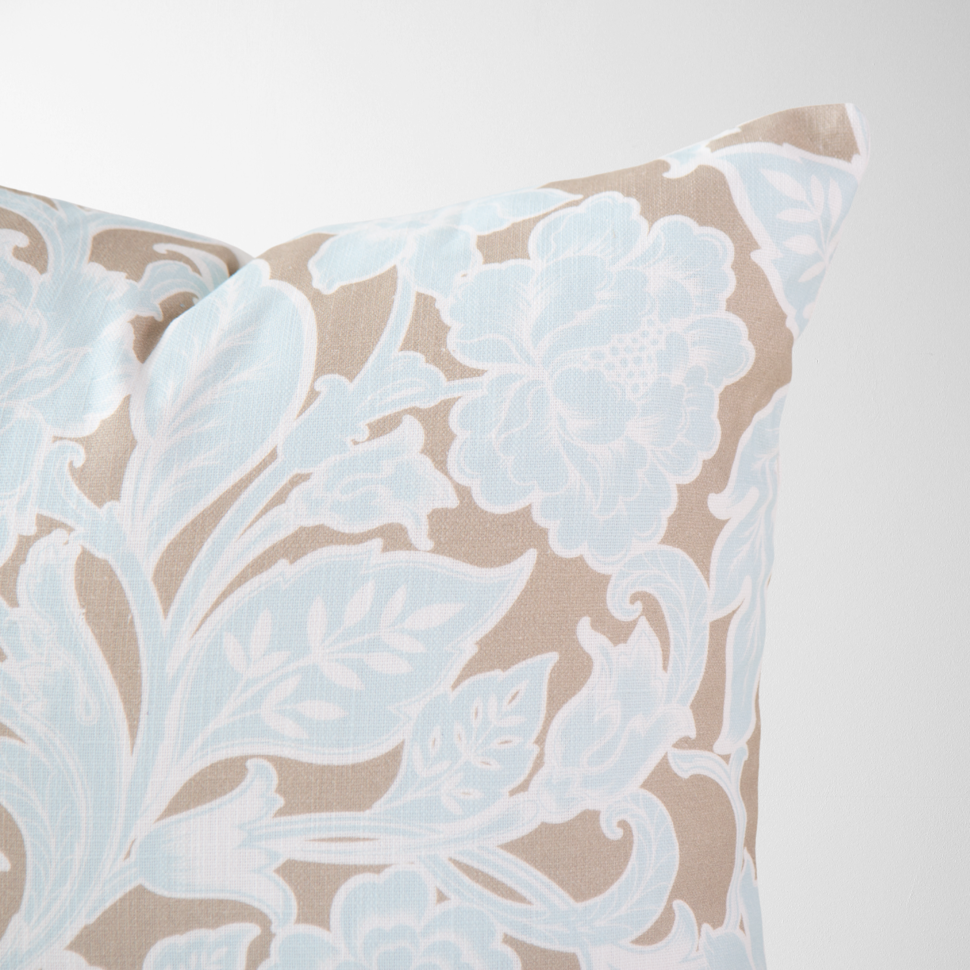 Kenna Sky Vintage Peony Block Print Pillow Cover