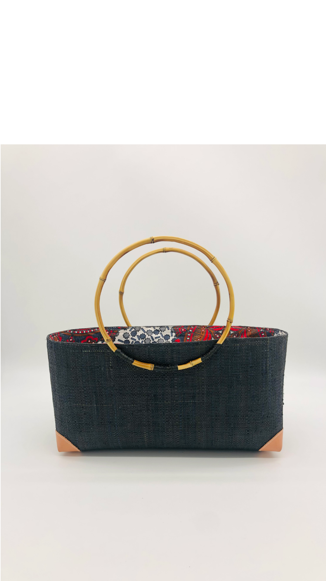 Bebe Straw Handbag with Bamboo Handles