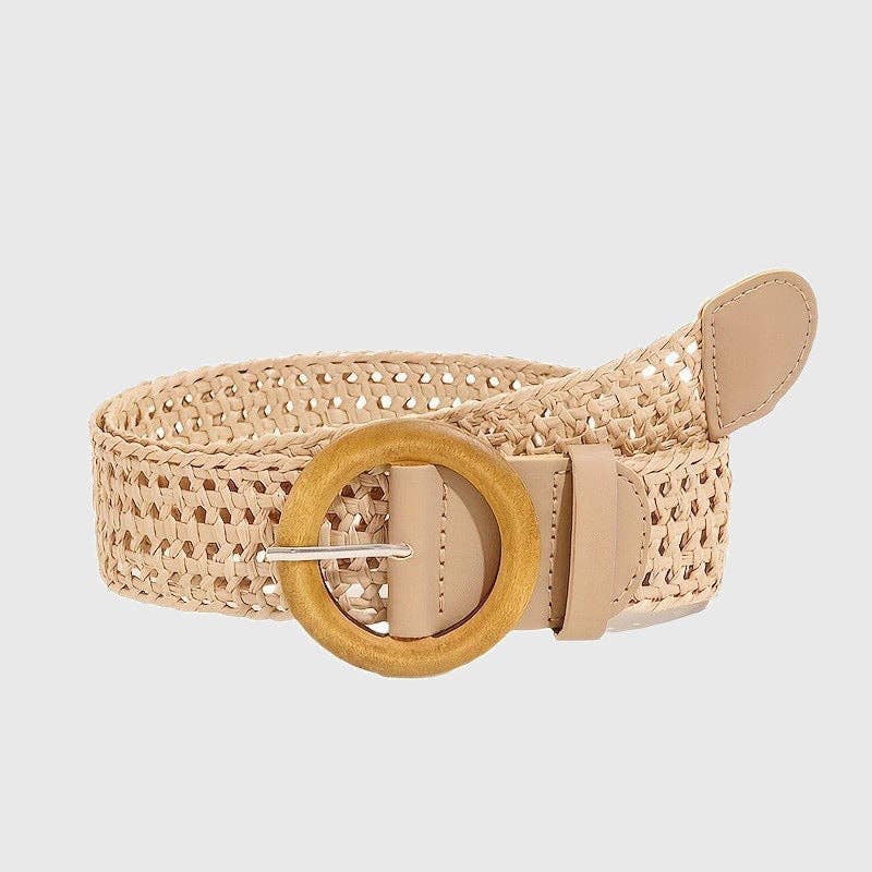 Boho Hollow Woven Straw Belt for Women