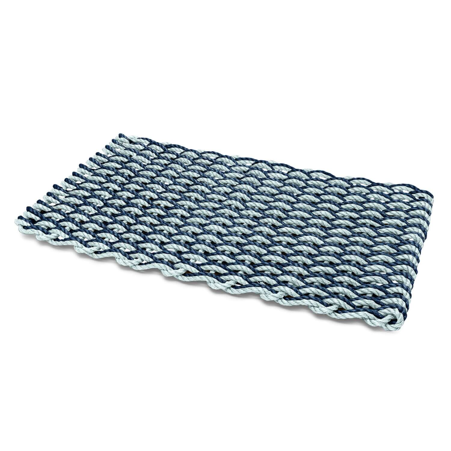 Rope Outdoor Doormat: Navy & Seafoam