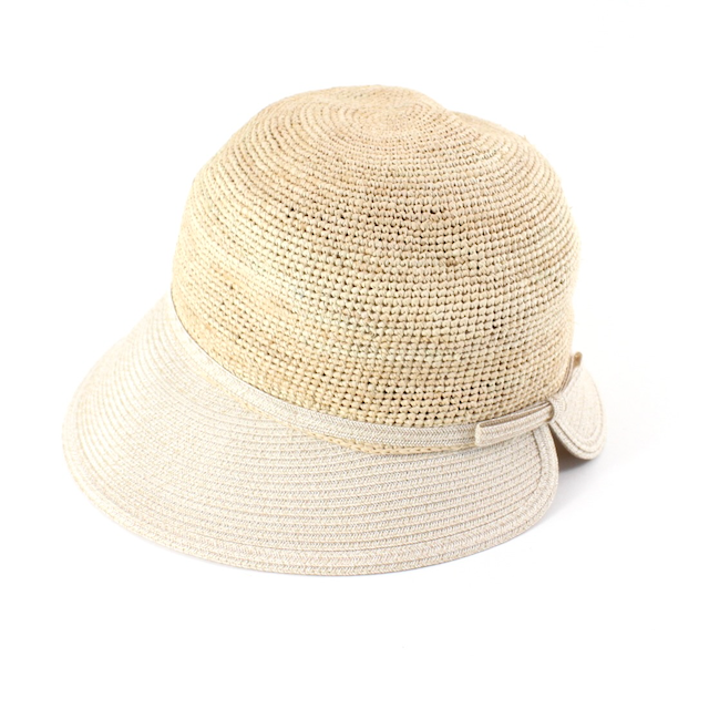 Raffia Sun Hat w/Bow Accent