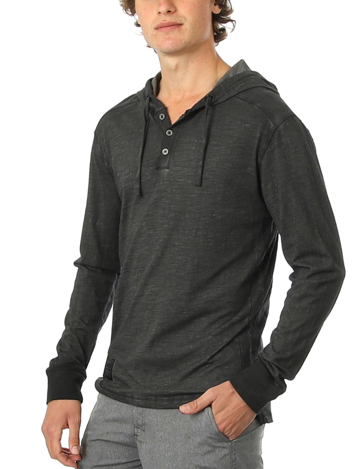 Vintage Garment Dyed Casual Long Sleeve Hoodie - On Sale