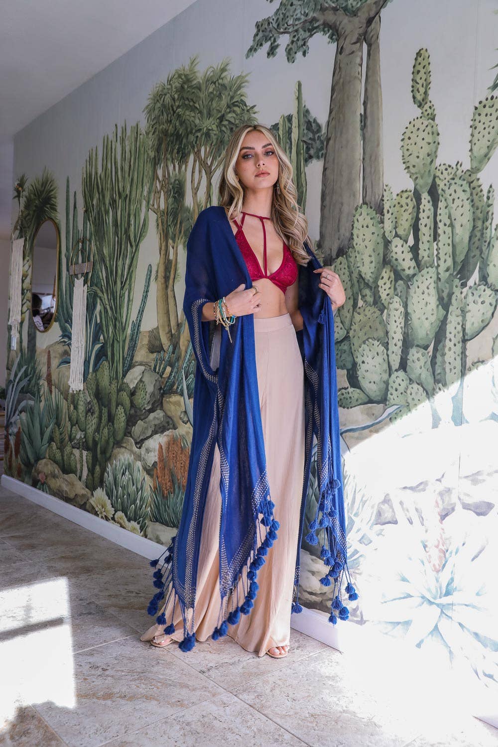 Chic Longline Tassel Kimono