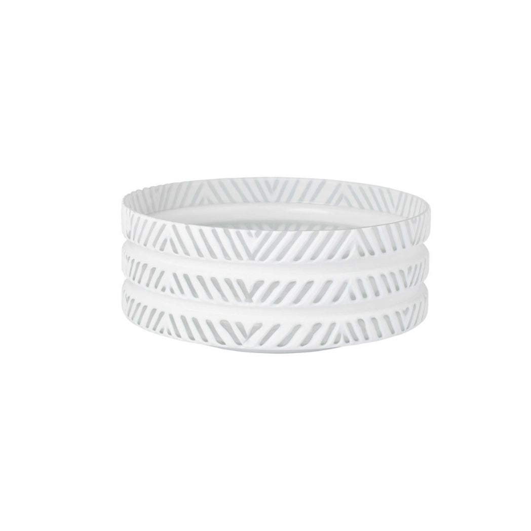 Herringbone White Bowl