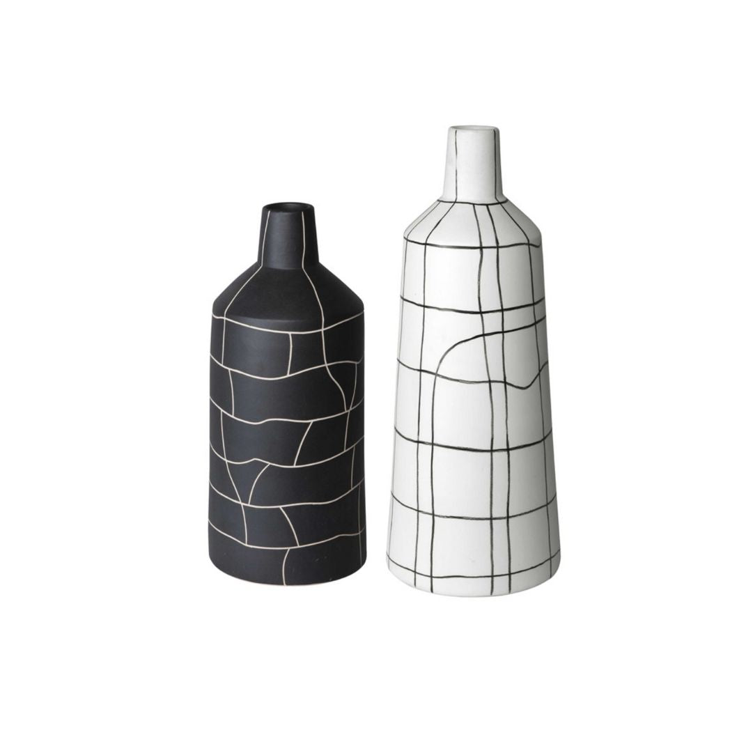 Black and White Ceramic Vase