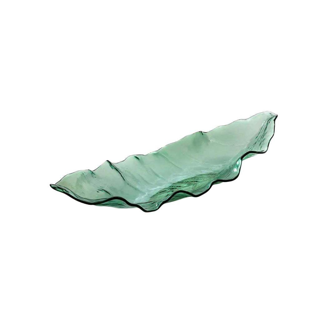 Glass Banana Leaf Tray