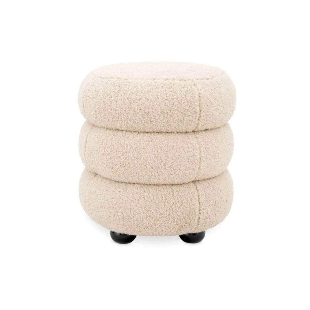 Boucle Cream Stool- Set of 2