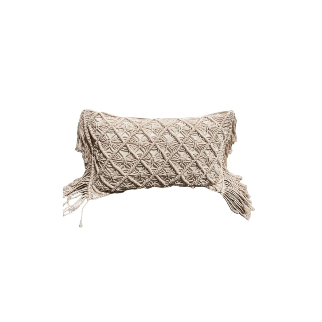 Macrame Fringe Pillow