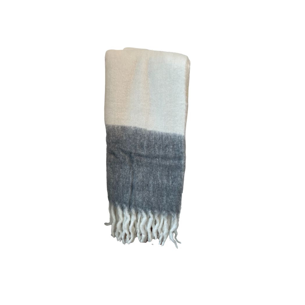 Aurora Fringe Mohair Throw