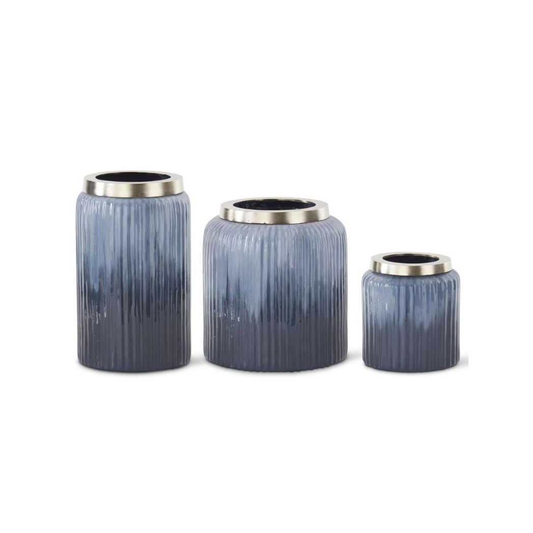 Blue Ombre Vases - Set of 3