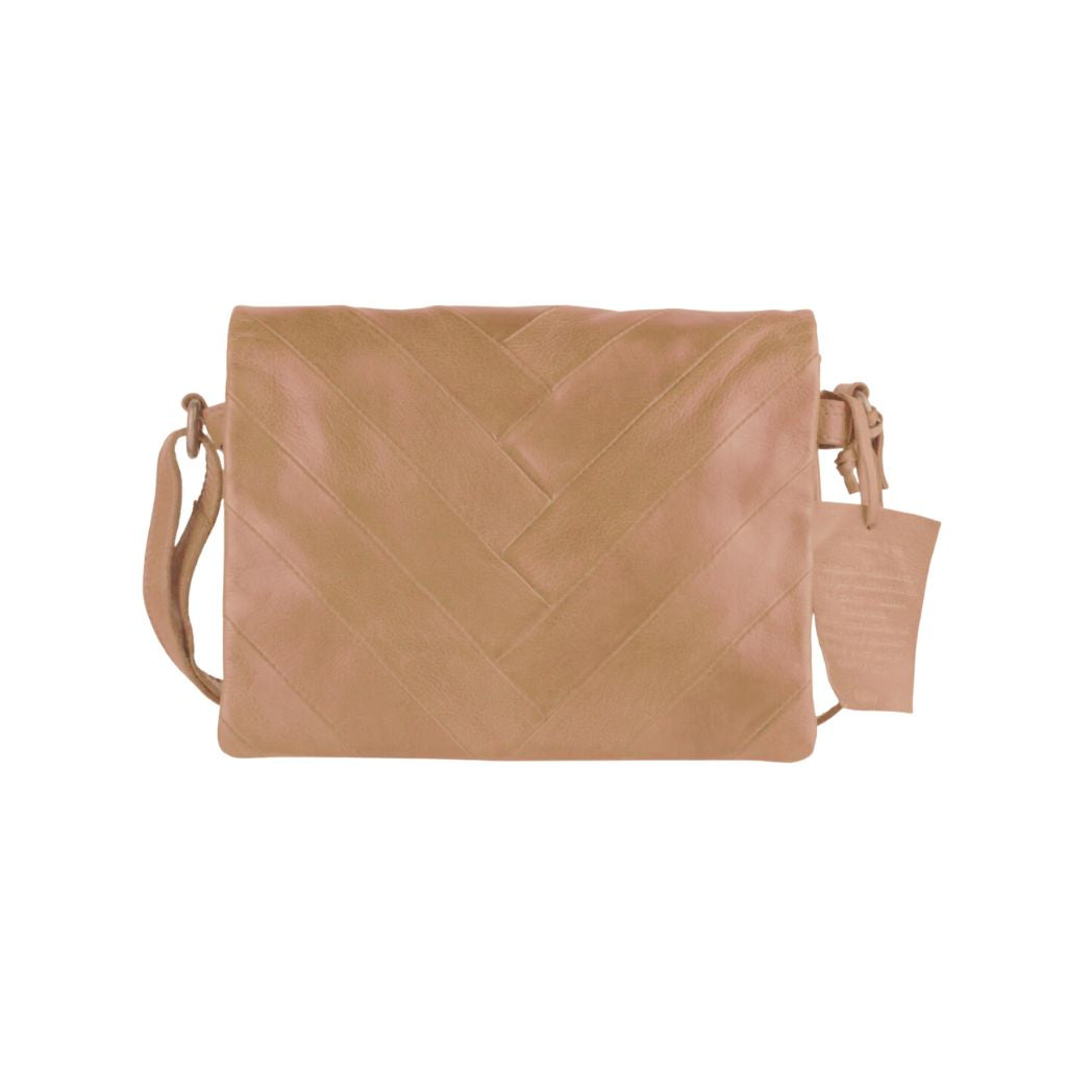 Herringbone Flap Crossbody Bag