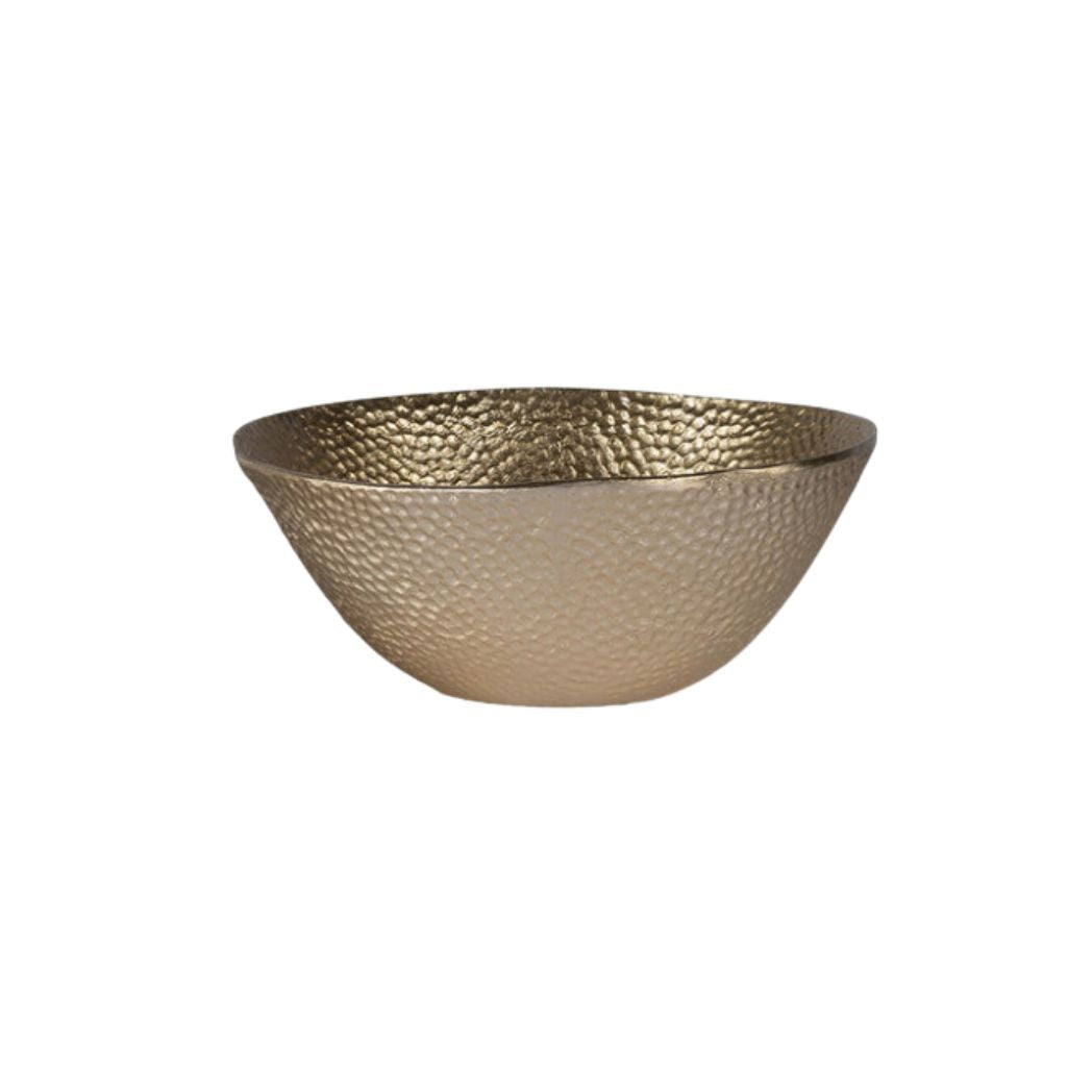 Gold Round Hammered Bowls