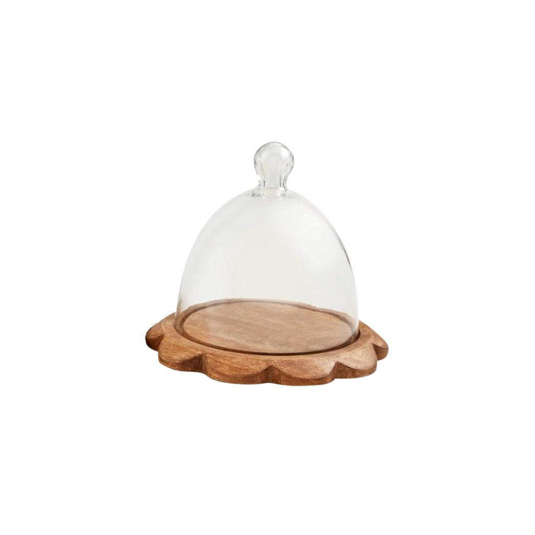 Scallop Wood Cloche- Available in 2 Sizes