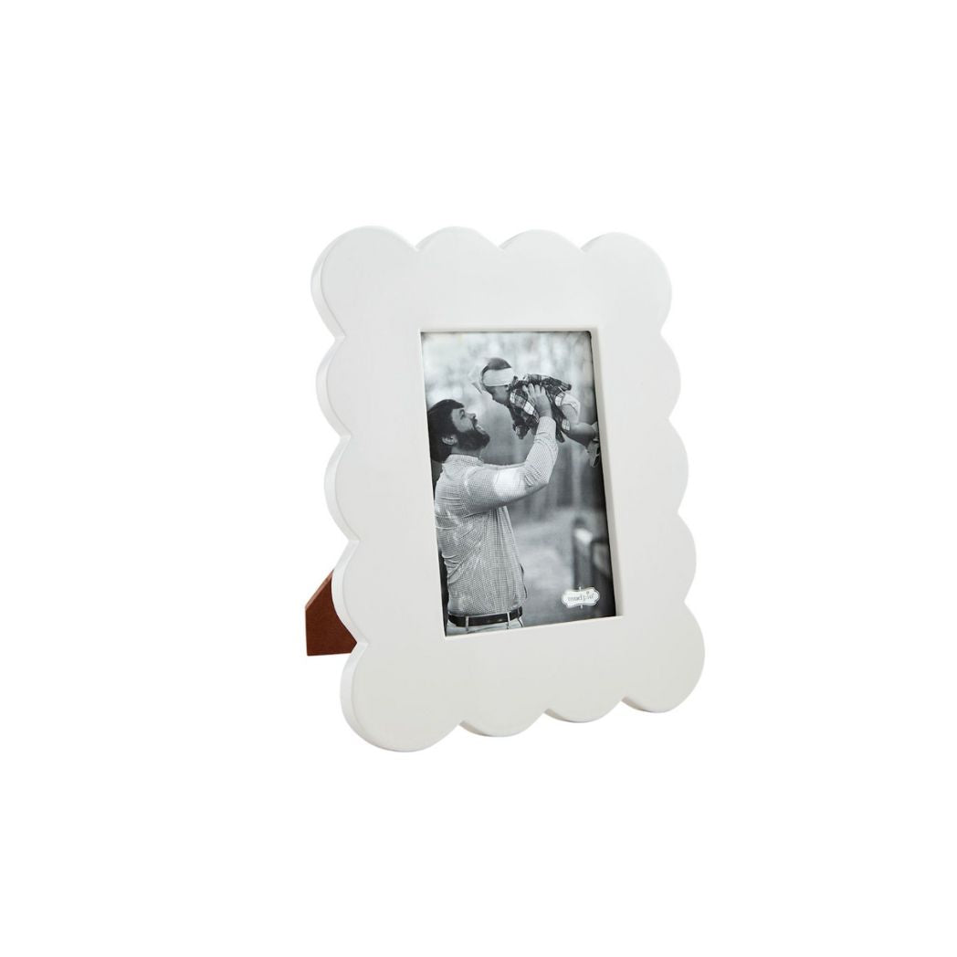 White Scallop Frame- Available in 2 Sizes