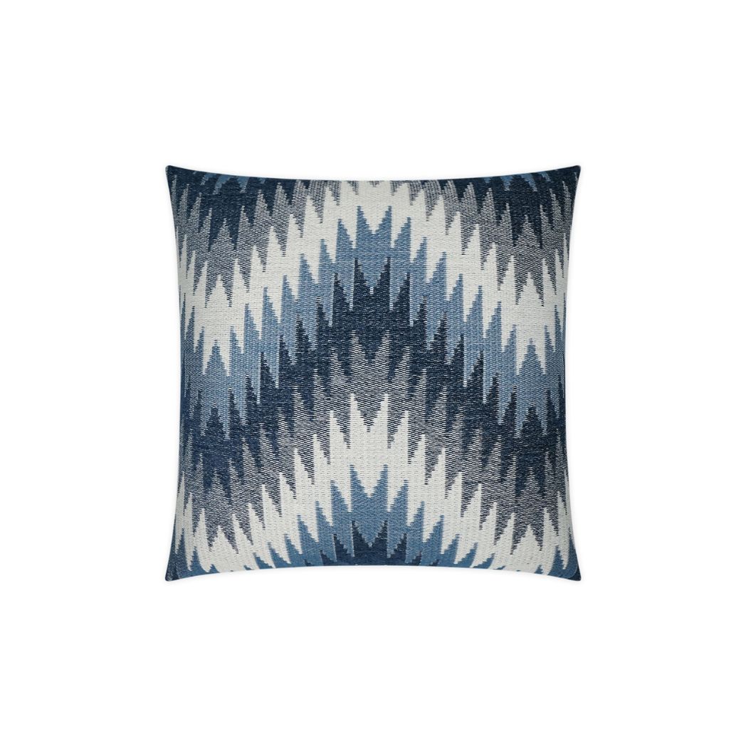 Denim and Navy Zig Zag Pillow