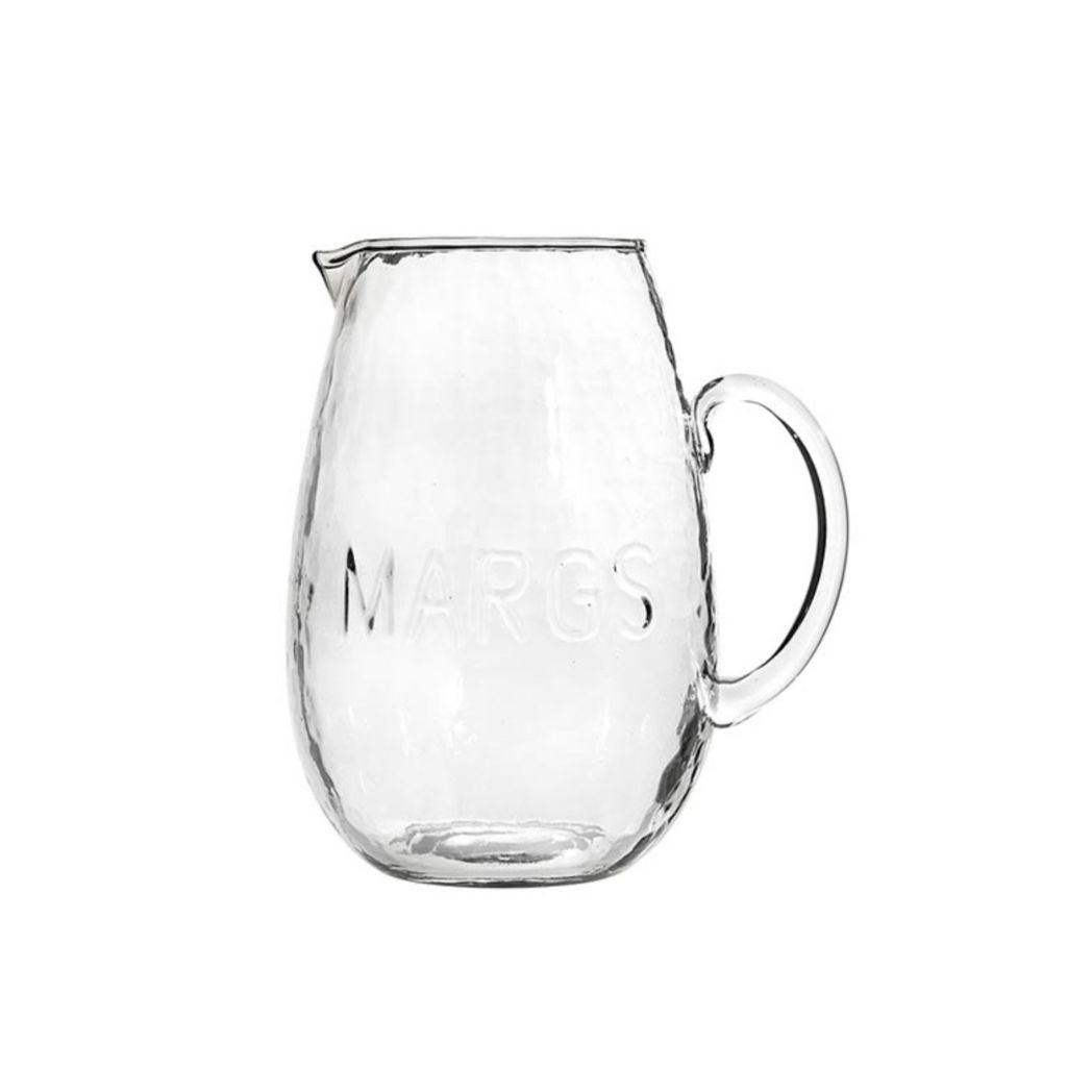 Hammered Glass Margs Pitcher