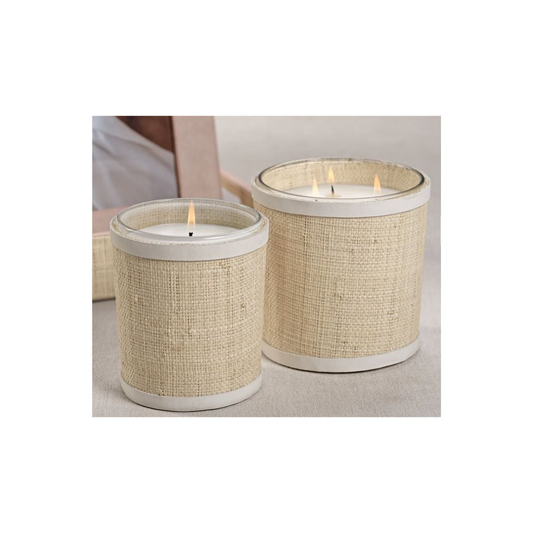 Sea Salt & Coastal Mist- Scented Candle in Raffia Basket