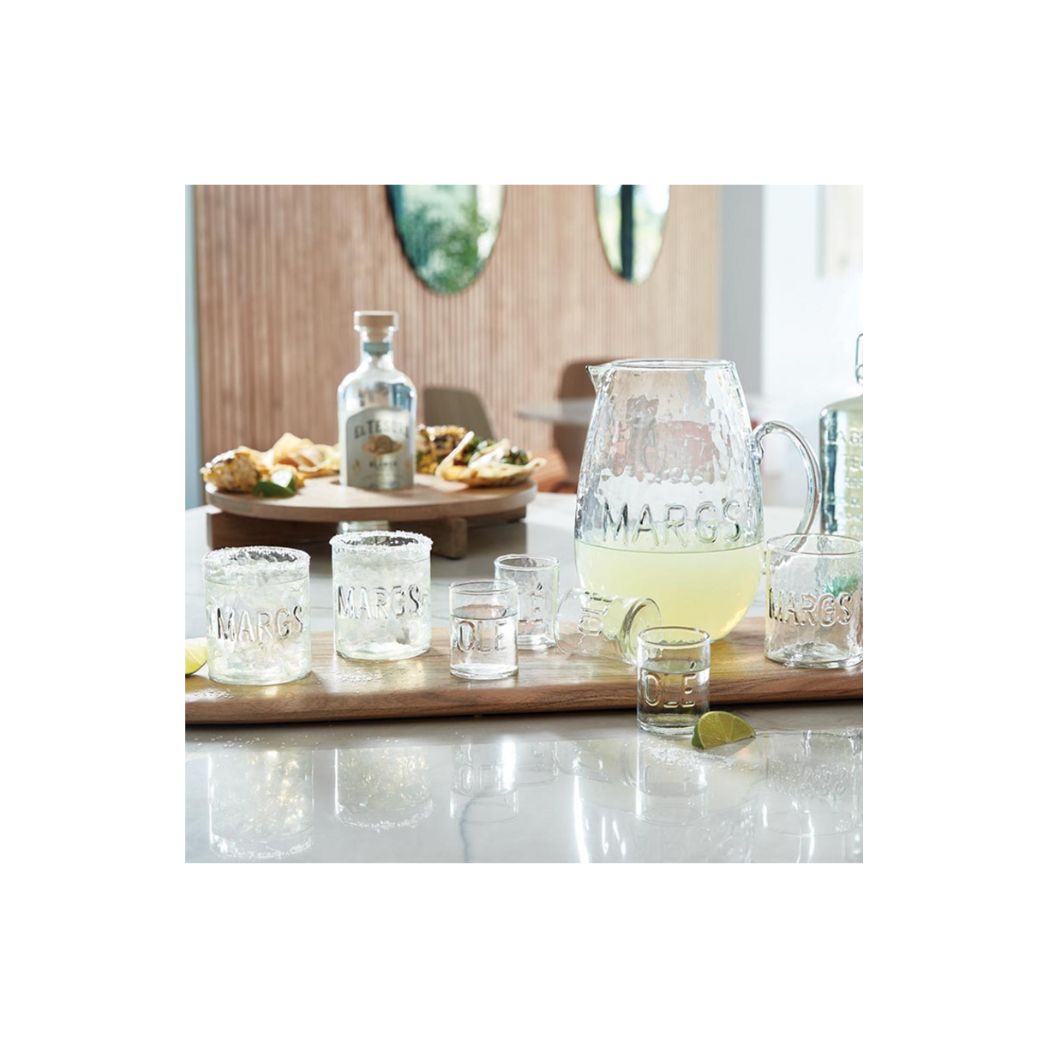 Margs Embossed Glass- Set of 4