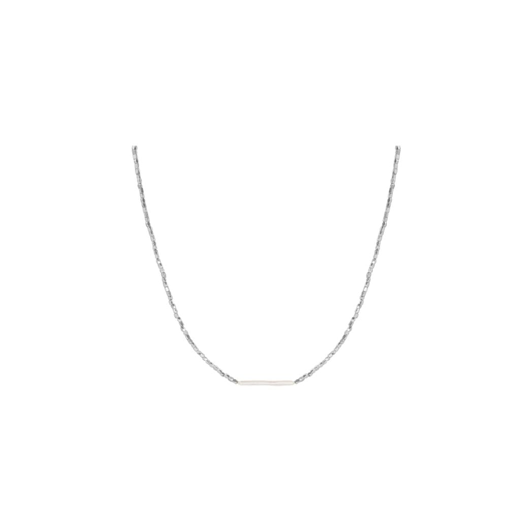 Beaded Pearl Bar Choker Necklace