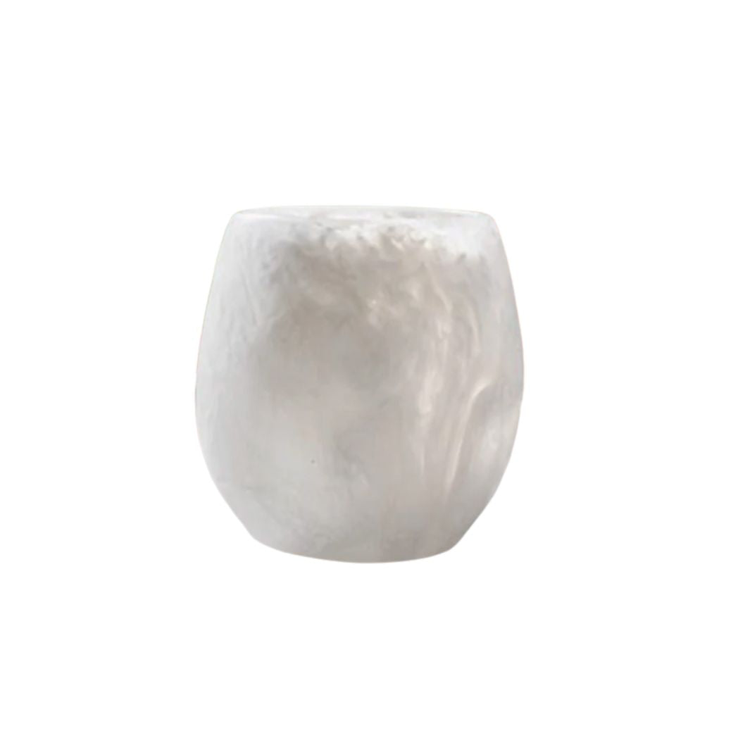 Resin Stemless Wine Glass- White