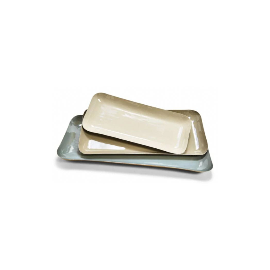Enamel Metal Trays S/3