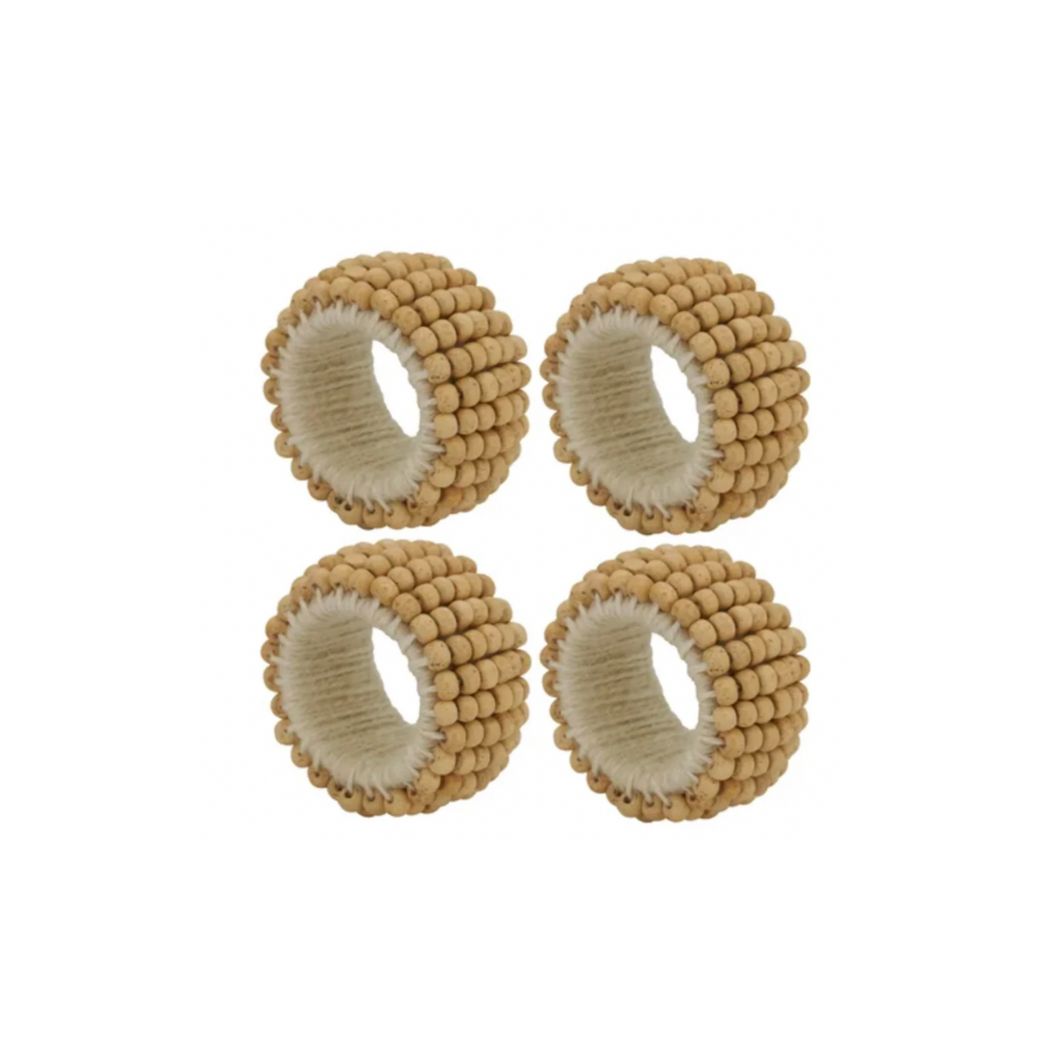 Beaded Napkin Ring set of 4
