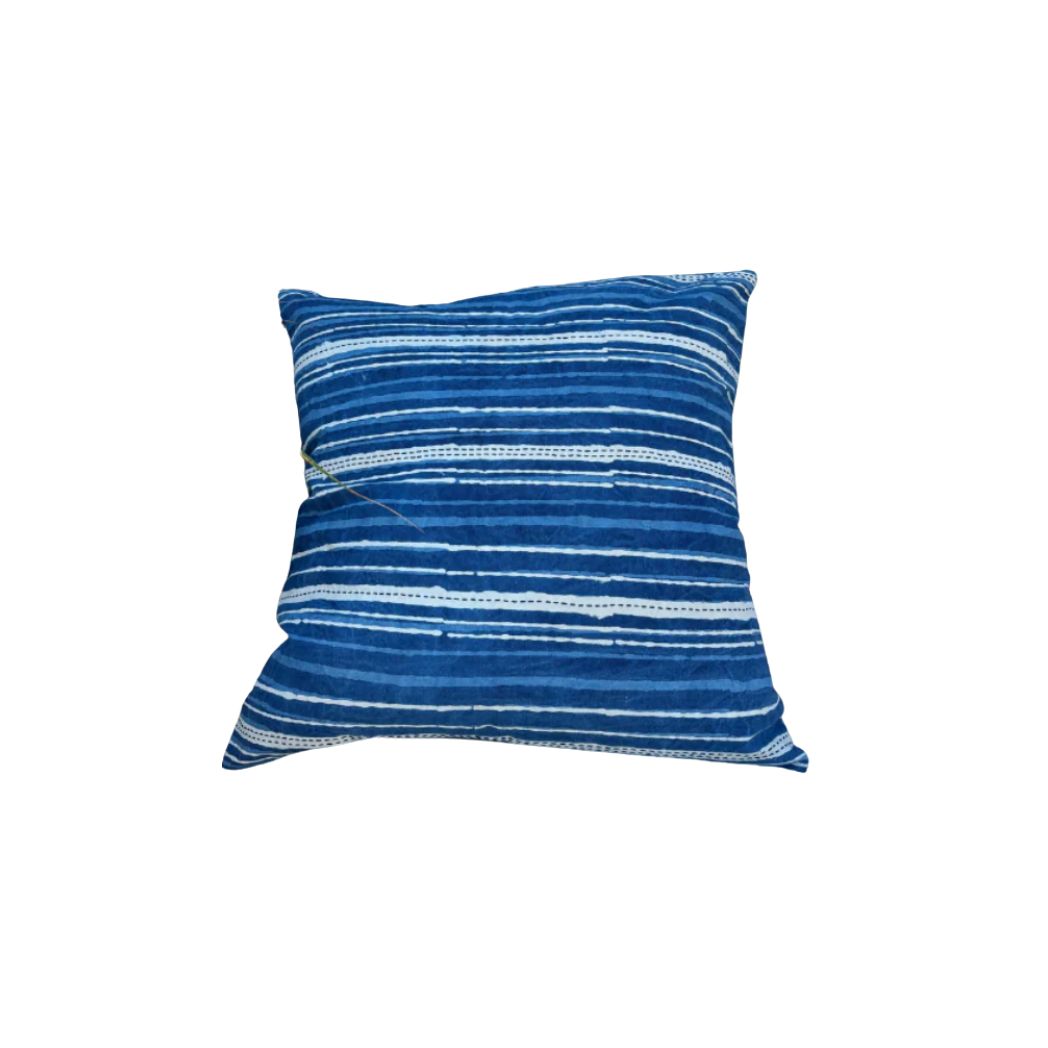 Indigo Striped Pillow