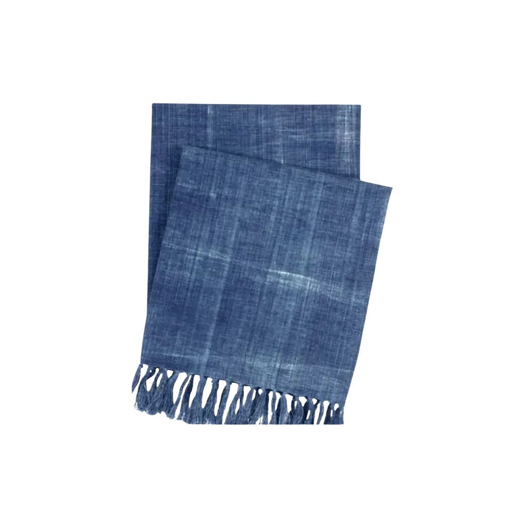 Indigo Tassel Throw