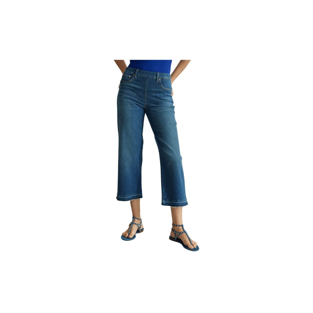 Premium Denim Frances Wide Leg Crop Pants